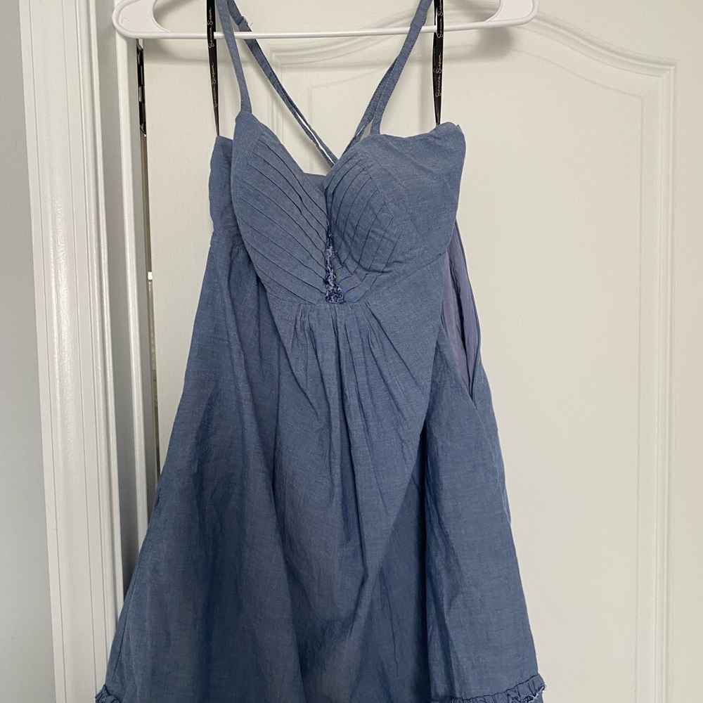 Jean knee length dress